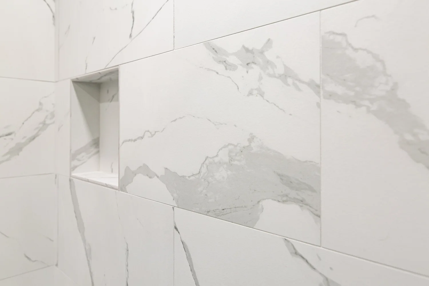 Closer view of the completed surfaces from Bathroom Remodel — Powhatan Williamsburg Virginia by VanFleet Homes