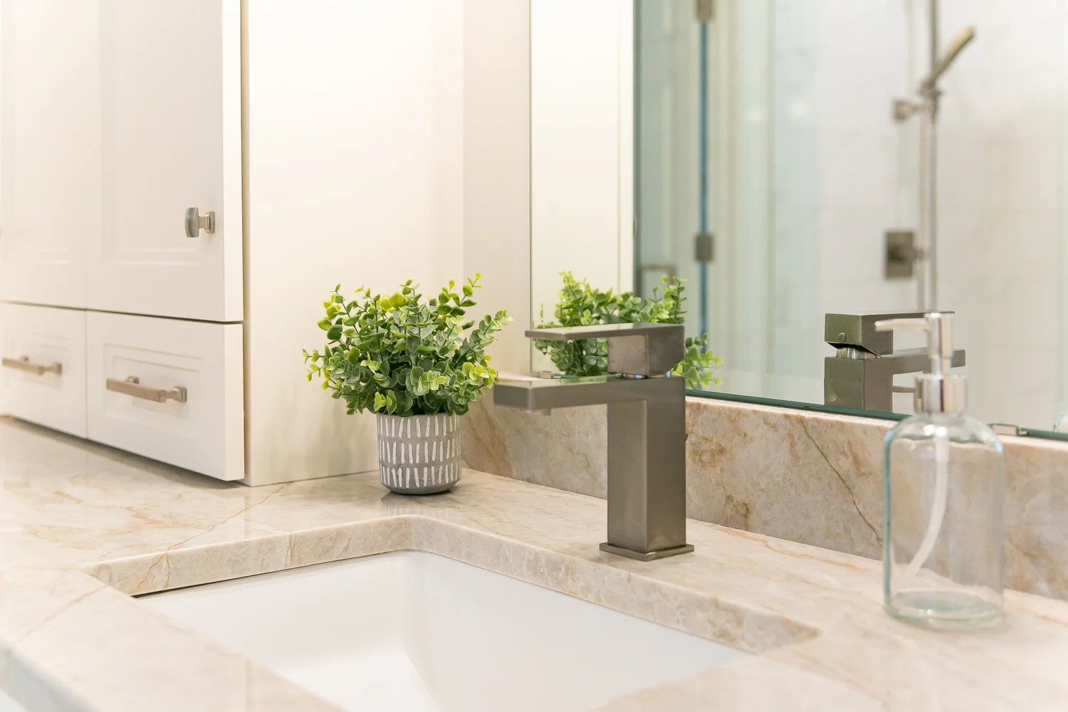 Closer perspective on the finish work from Bathroom Remodel — Ford’s Colony Williamsburg Virginia — Project 6 by VanFleet Homes