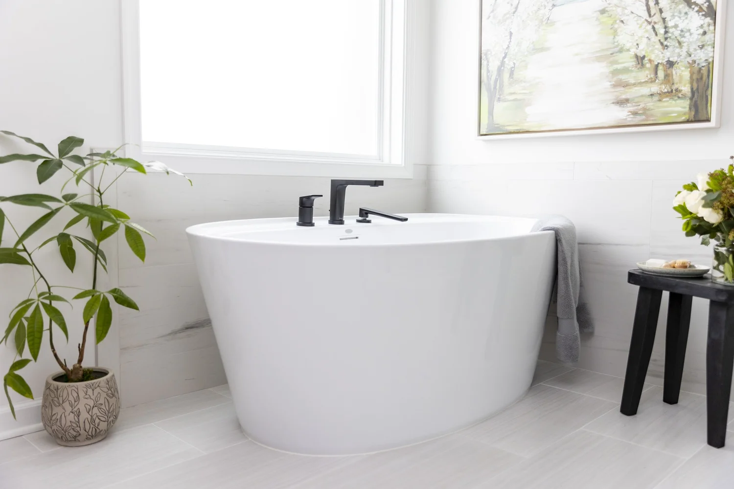 View showing the renovated elements working together from Bathroom Remodel — Seaford Virginia by VanFleet Homes