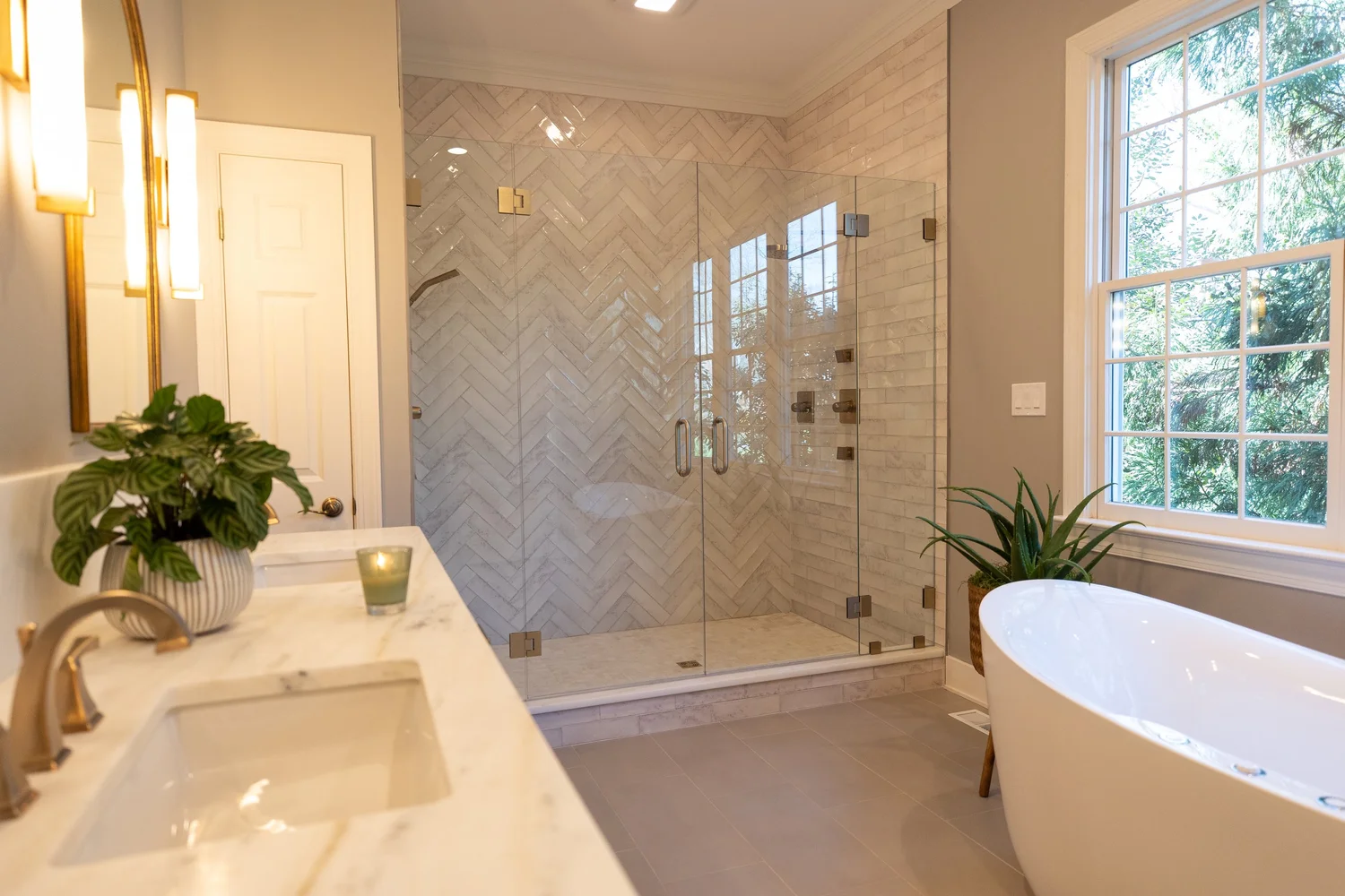 Featured overview of the completed space from Bathroom Remodel — Ford’s Colony Williamsburg Virginia — Project 7 by VanFleet Homes