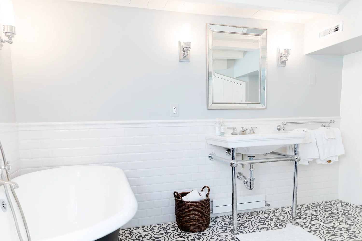Detail-focused view of the completed remodel from Bathroom Remodel — Pleasant Point Surry Virginia by VanFleet Homes