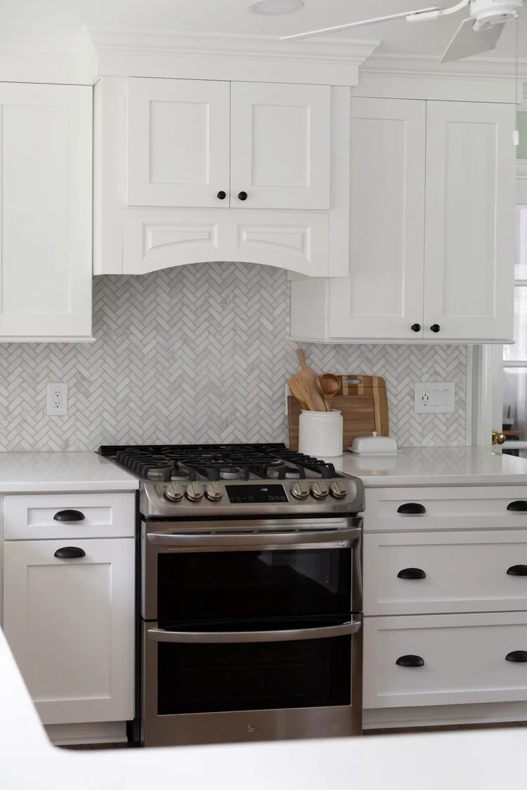 Detail-focused view of the completed remodel from Kitchen Remodel — Poquoson Virginia by VanFleet Homes