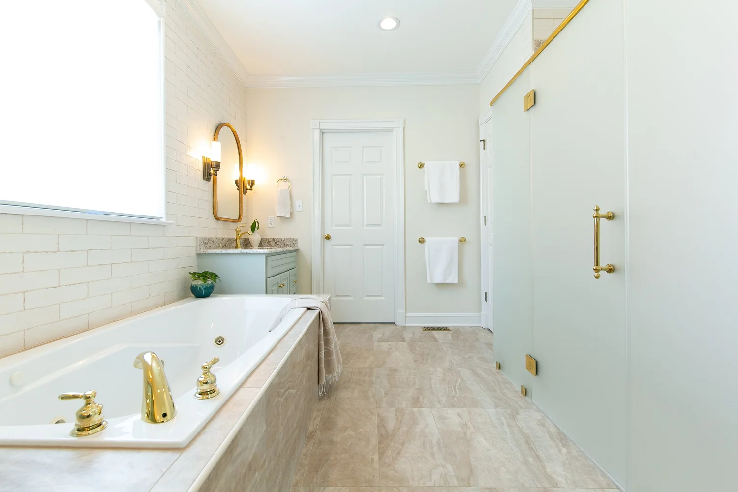 View showing the renovated elements working together from Bathroom Remodel — Ford’s Colony Williamsburg Virginia — Project 8 by VanFleet Homes