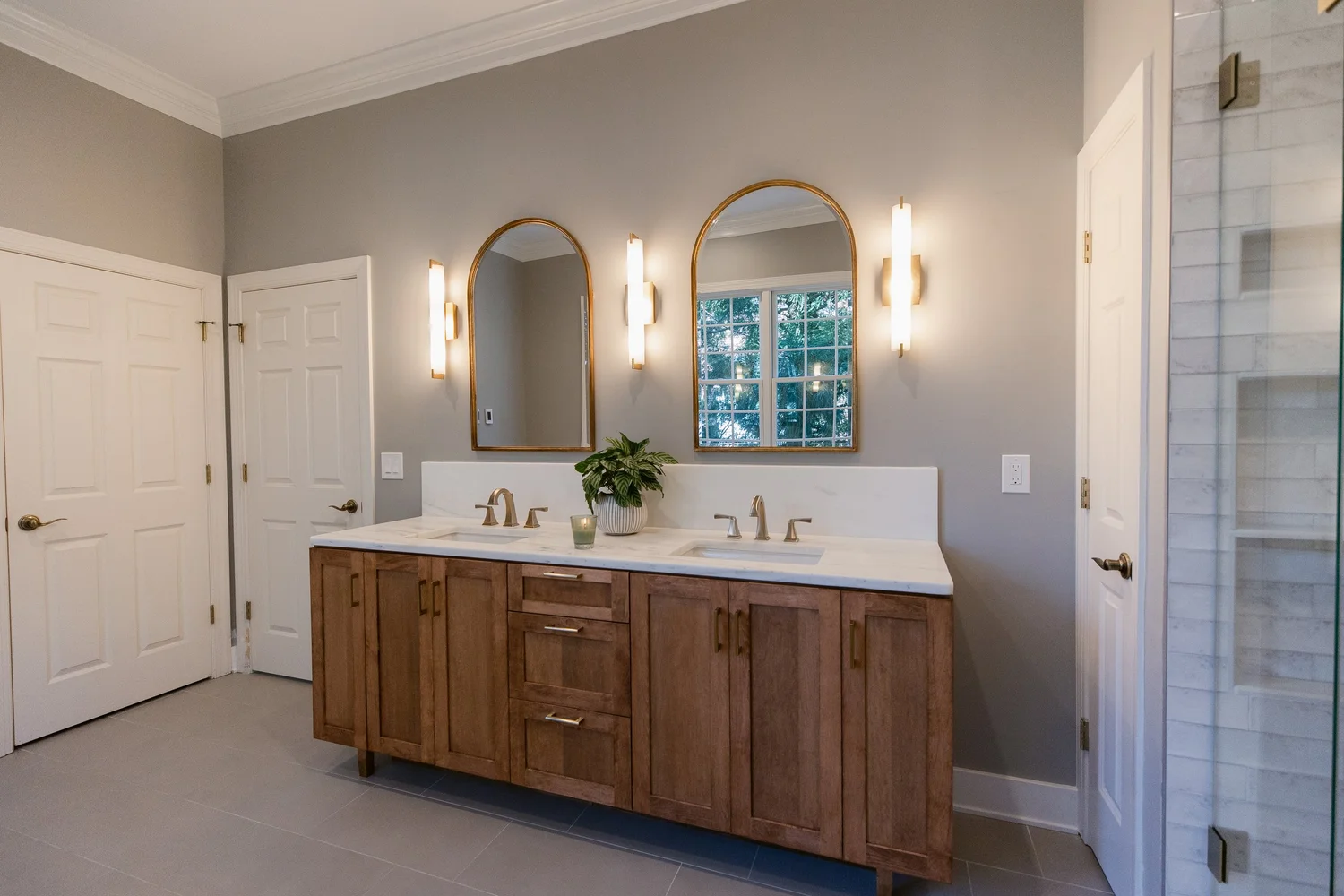 Closer view of the completed surfaces from Bathroom Remodel — Ford’s Colony Williamsburg Virginia — Project 7 by VanFleet Homes