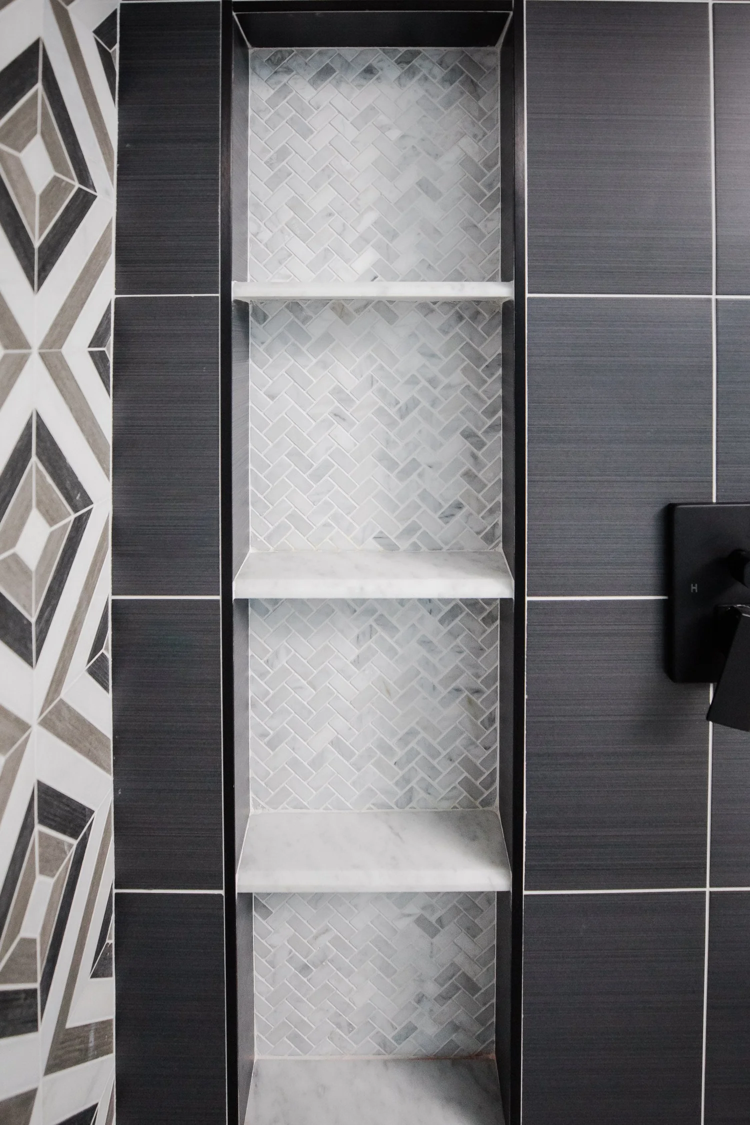 Perspective highlighting the new layout and flow from Bathroom Remodel — Kiln Creek Newport News Virginia by VanFleet Homes