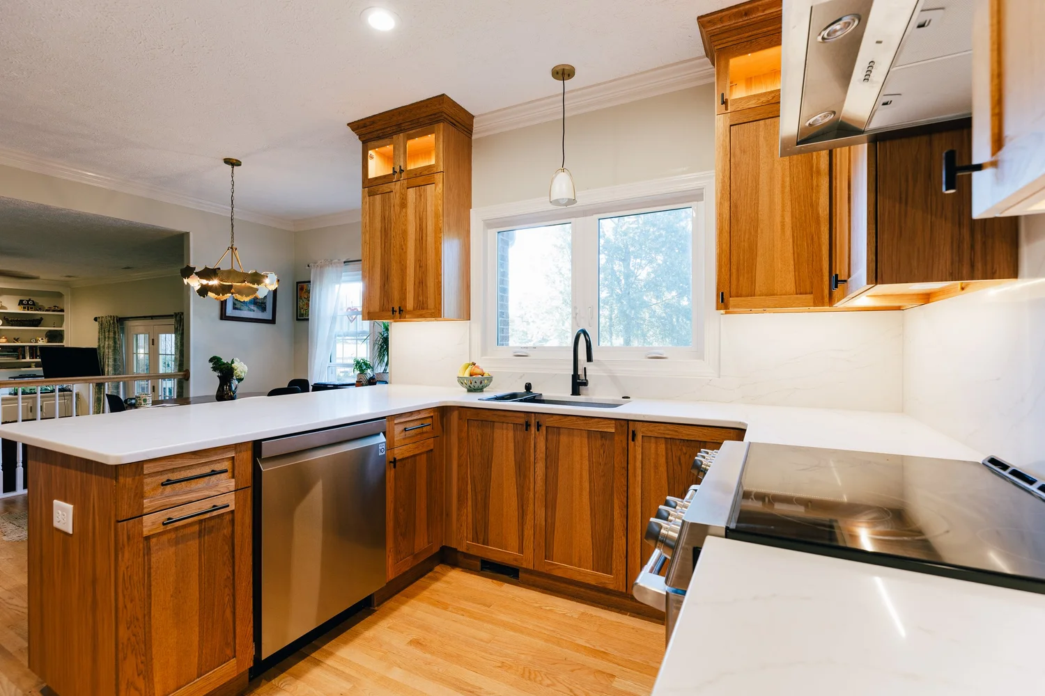 Alternate perspective across the renovated space from Kitchen Remodel — Kiln Creek Yorktown Virginia by VanFleet Homes