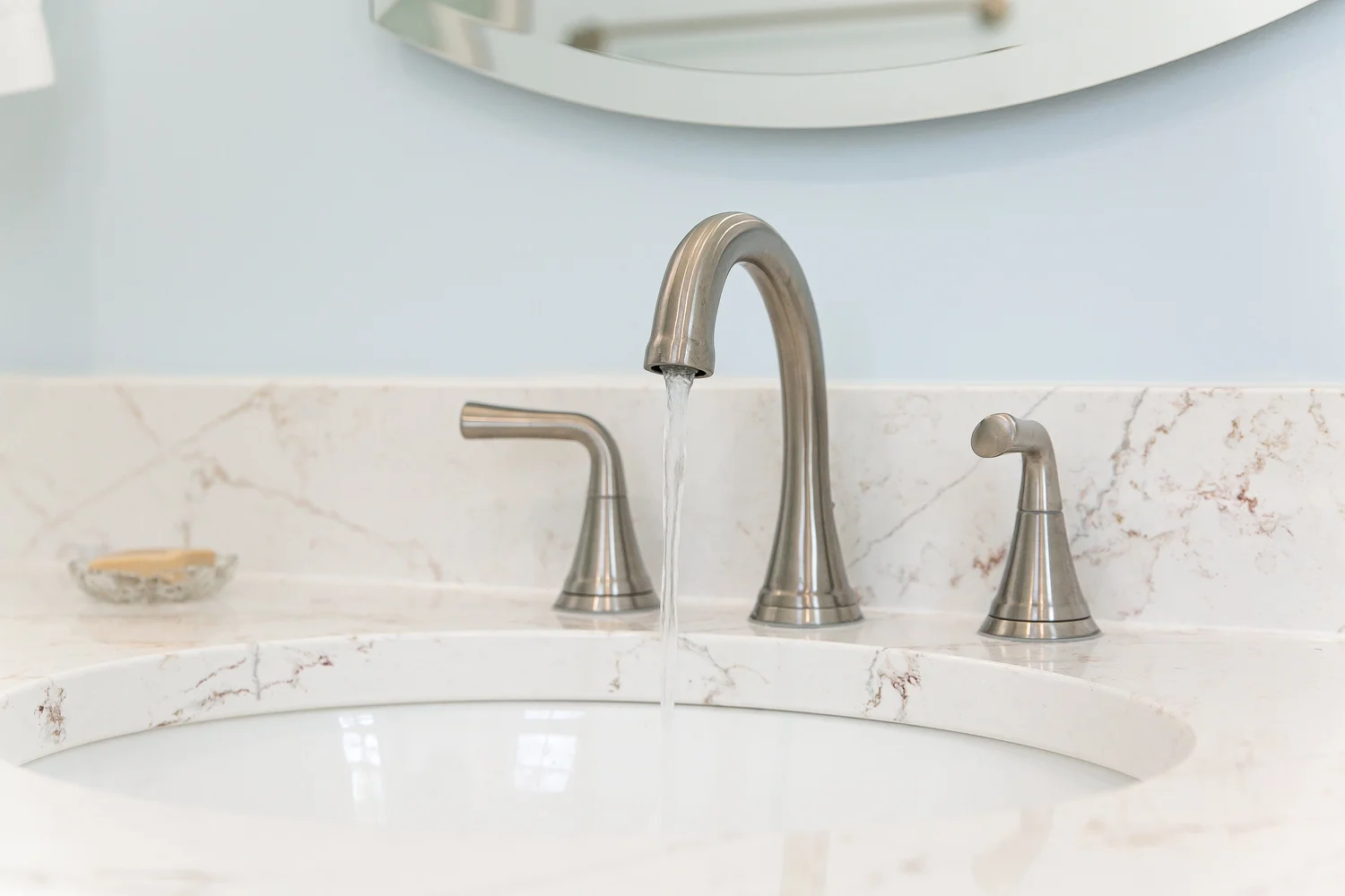 Alternate perspective across the renovated space from Bathroom Remodel — The Cove Williamsburg Virginia by VanFleet Homes