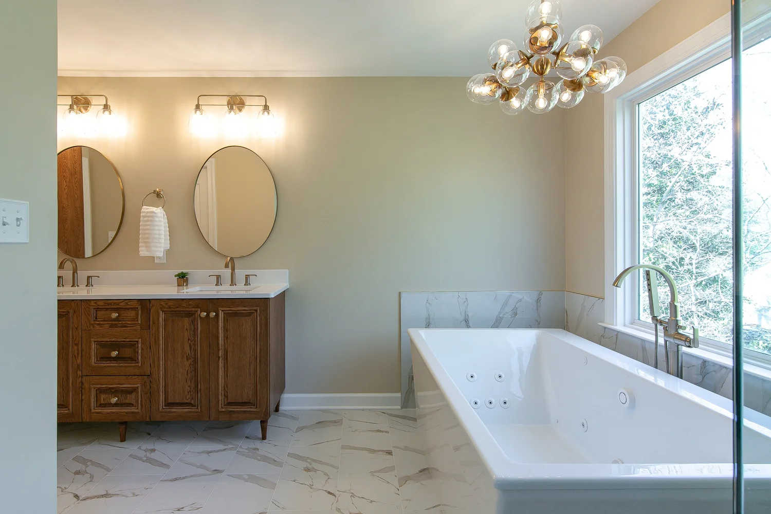 Alternate perspective across the renovated space from Bathroom Remodel — Windsor Forest Williamsburg Virginia — Project 1 by VanFleet Homes