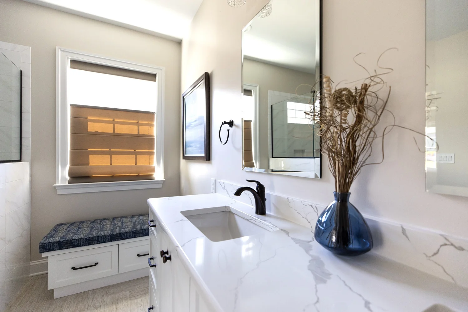Alternate perspective across the renovated space from Bathroom Remodel — Colonial Heritage Williamsburg Virginia by VanFleet Homes
