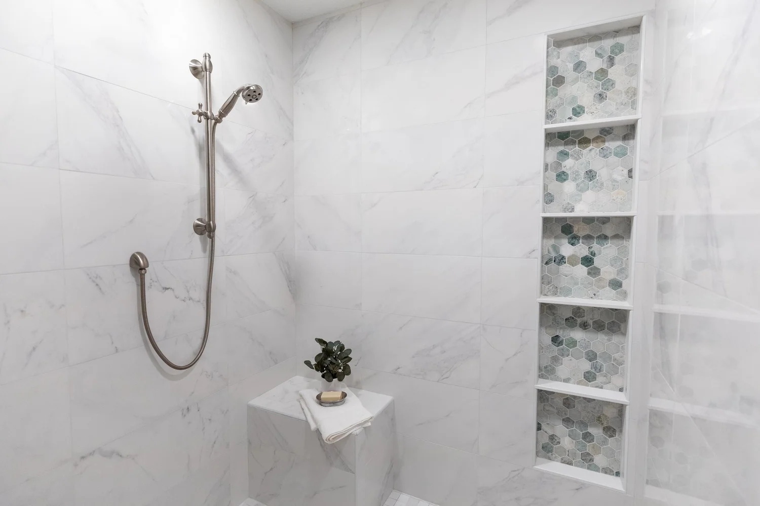 Detail-focused view of the completed remodel from Bathroom Remodel — Kiln Creek Yorktown Virginia — Project 2 by VanFleet Homes