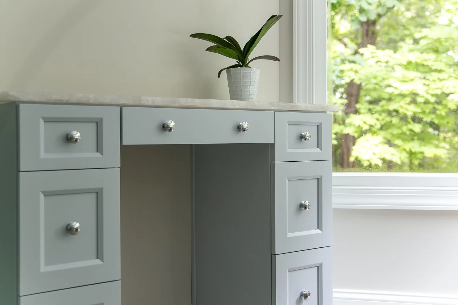 Detail-focused view of the completed remodel from Bathroom Remodel — Toano Virginia by VanFleet Homes