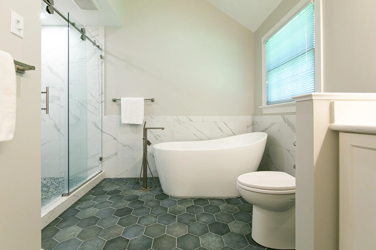Wide view of the finished room from Bathroom Remodel — Powhatan Williamsburg Virginia by VanFleet Homes