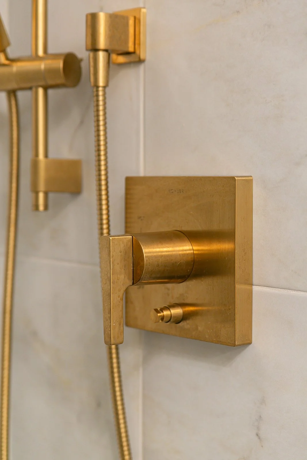 Perspective showing coordinated materials and finishes from Bathroom Remodel — Ford’s Colony Williamsburg Virginia — Project 3 by VanFleet Homes