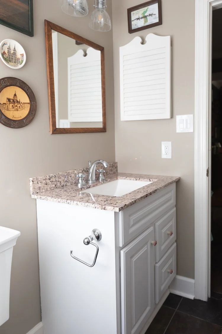 Alternate perspective across the renovated space from Bathroom Remodel — Multi-Bath Remodel Queenslake Williamsburg Virginia by VanFleet Homes