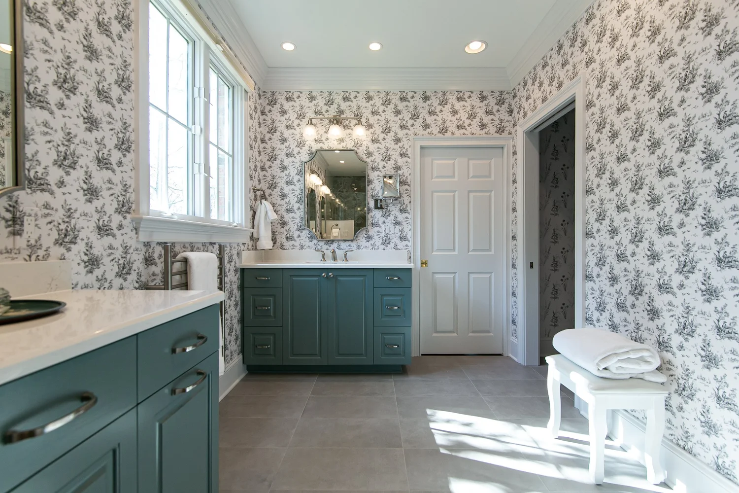 Secondary room perspective with completed details from Bathroom Remodel — Governor’s Land Williamsburg Virginia by VanFleet Homes