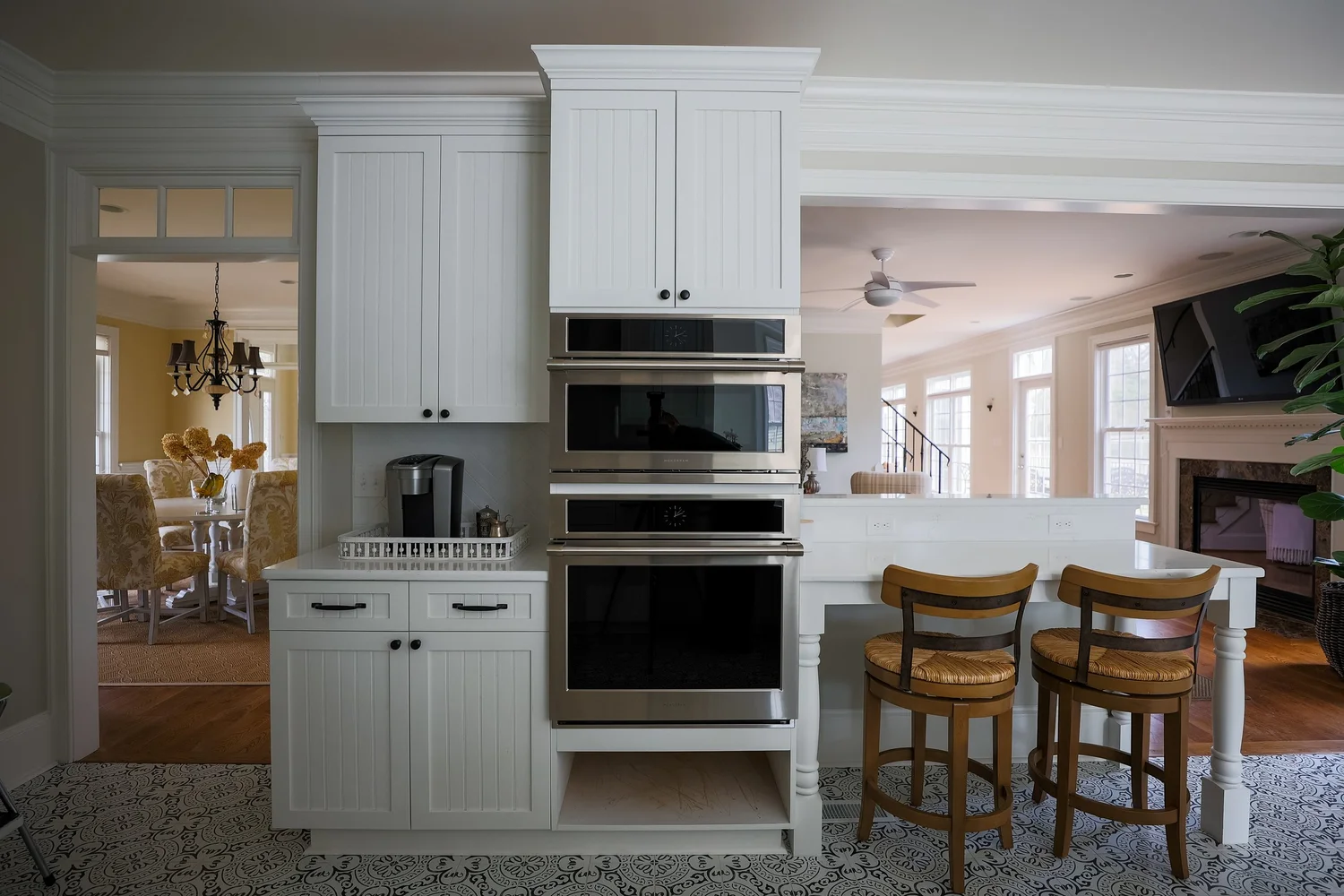 Secondary room perspective with completed details from Kitchen Remodel — Toano Virginia by VanFleet Homes