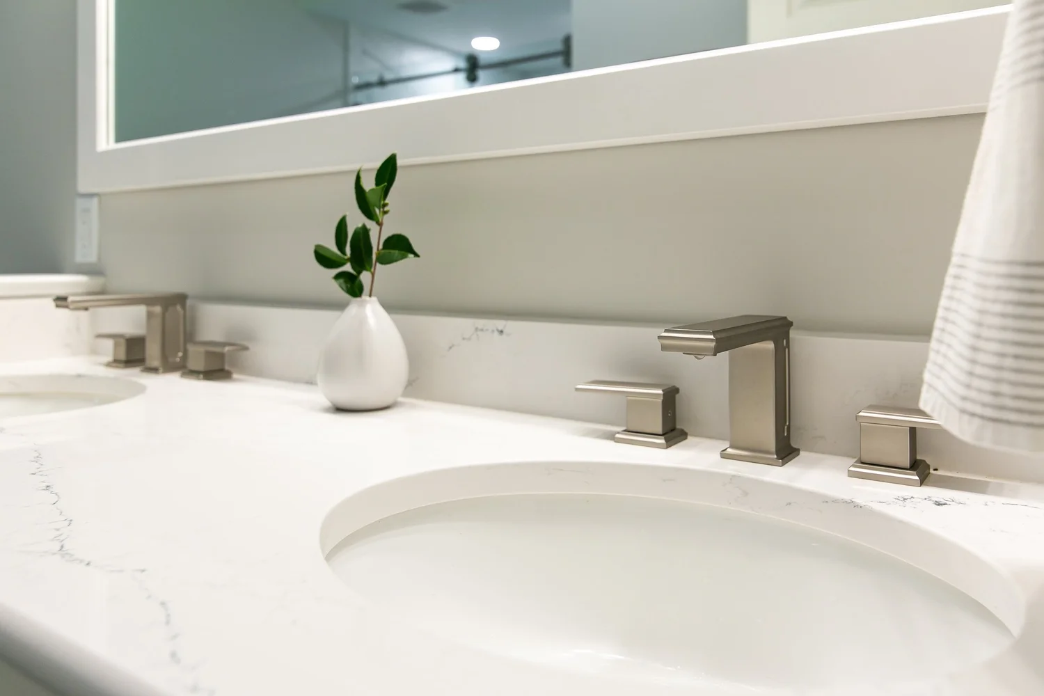 Alternate angle showing the completed construction from Bathroom Remodel — Powhatan Williamsburg Virginia by VanFleet Homes