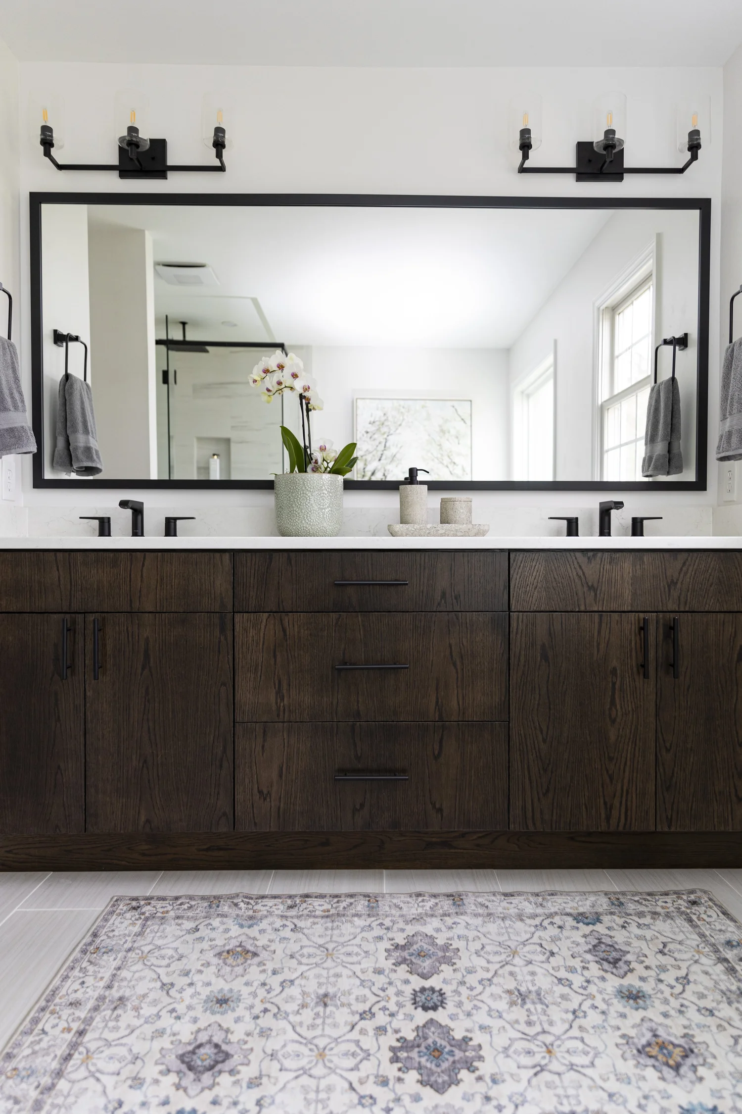 Closer view of the completed surfaces from Bathroom Remodel — Seaford Virginia by VanFleet Homes