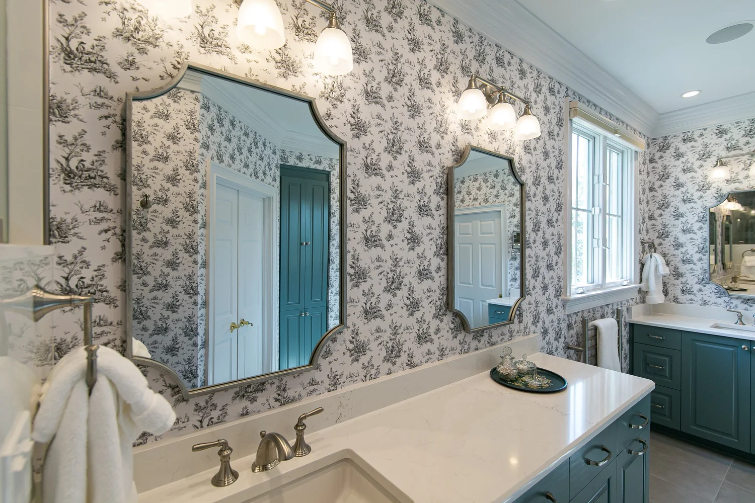 Closer view of the completed surfaces from Bathroom Remodel — Governor’s Land Williamsburg Virginia by VanFleet Homes