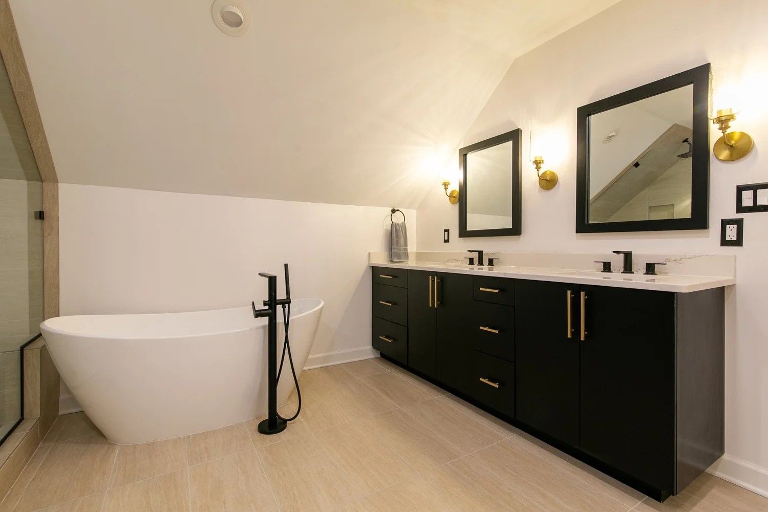 Material and craftsmanship perspective from Bathroom Remodel — Kingsmill Williamsburg Virginia by VanFleet Homes