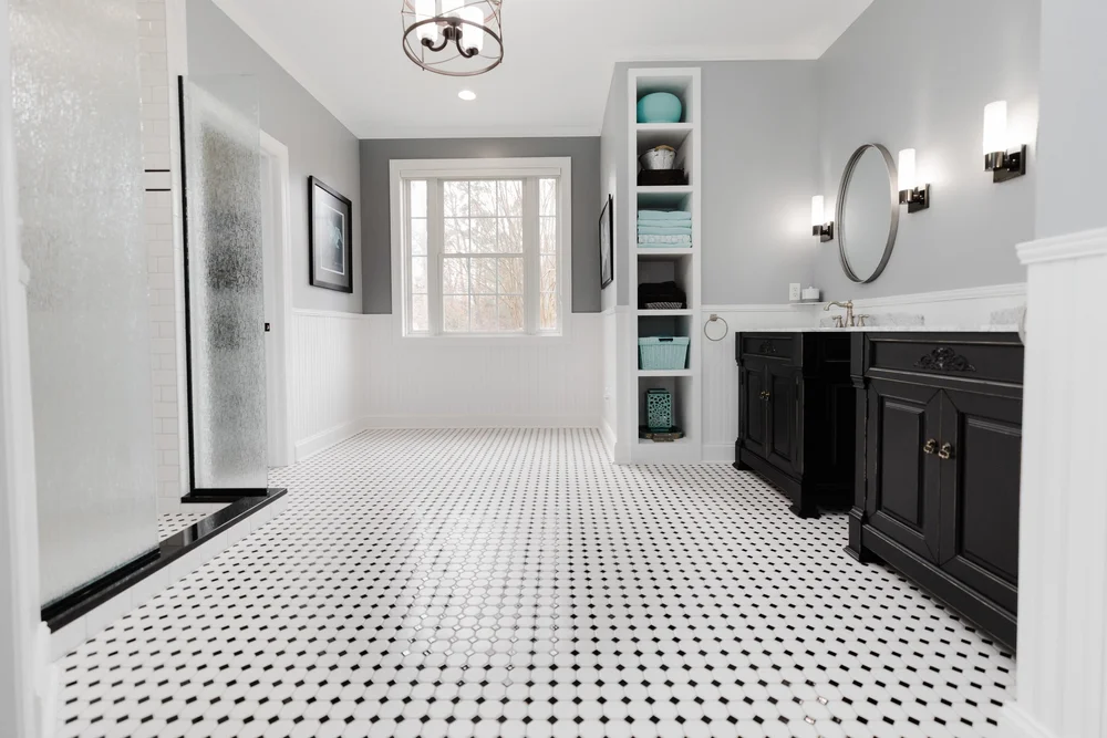 Featured overview of the completed space from Bathroom Remodel — Greensprings West Williamsburg Virginia — Project 3 by VanFleet Homes