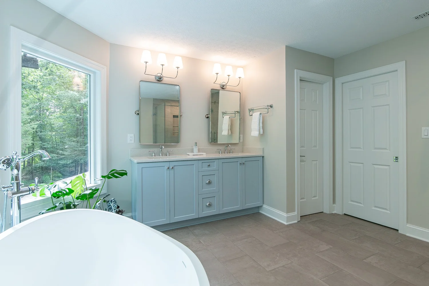 Material and craftsmanship perspective from Bathroom Remodel — Toano Virginia by VanFleet Homes
