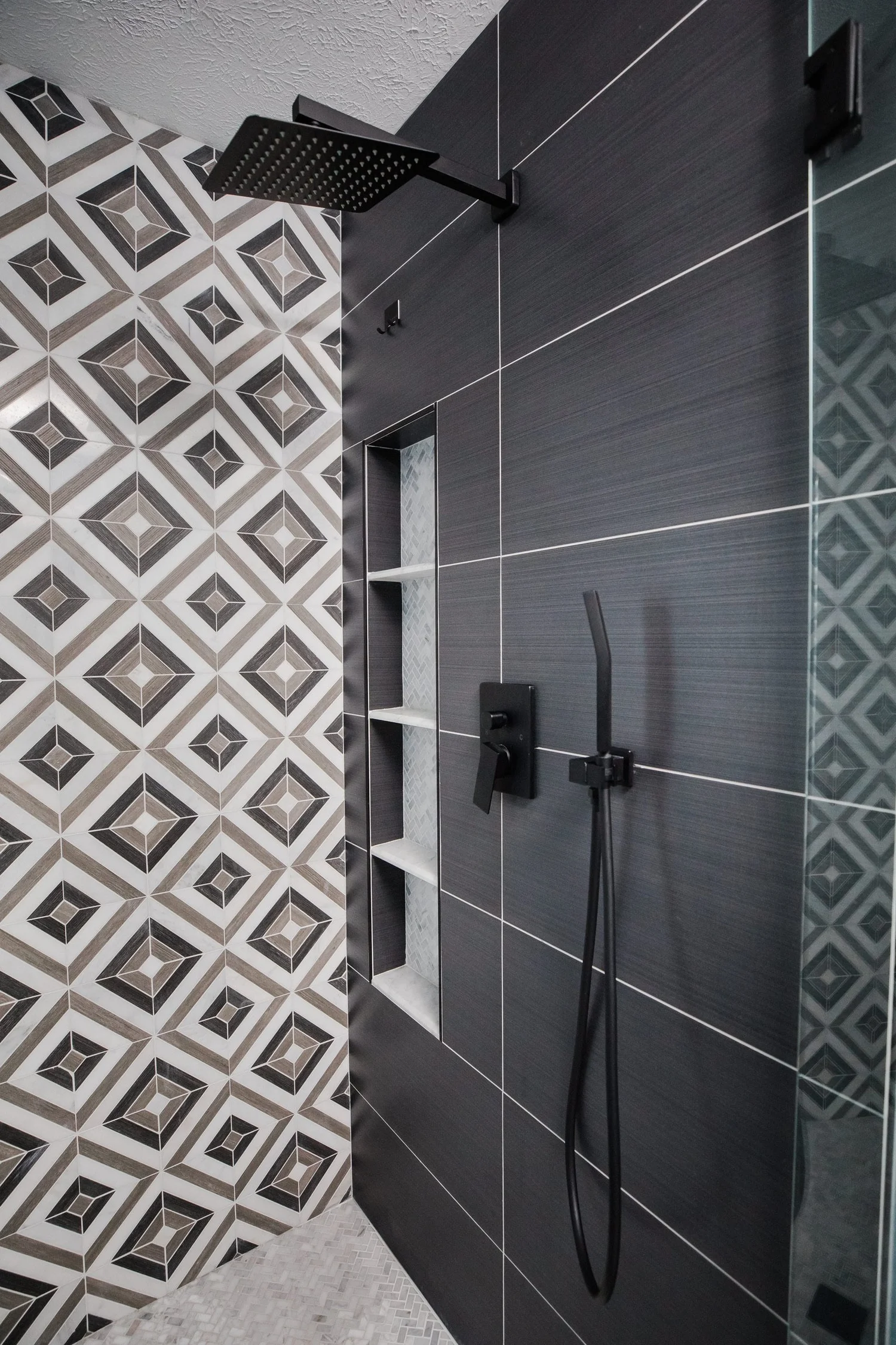 Closer view of the completed surfaces from Bathroom Remodel — Kiln Creek Newport News Virginia by VanFleet Homes