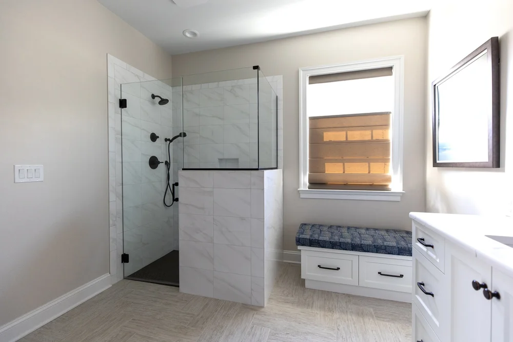 Featured overview of the completed space from Bathroom Remodel — Colonial Heritage Williamsburg Virginia by VanFleet Homes