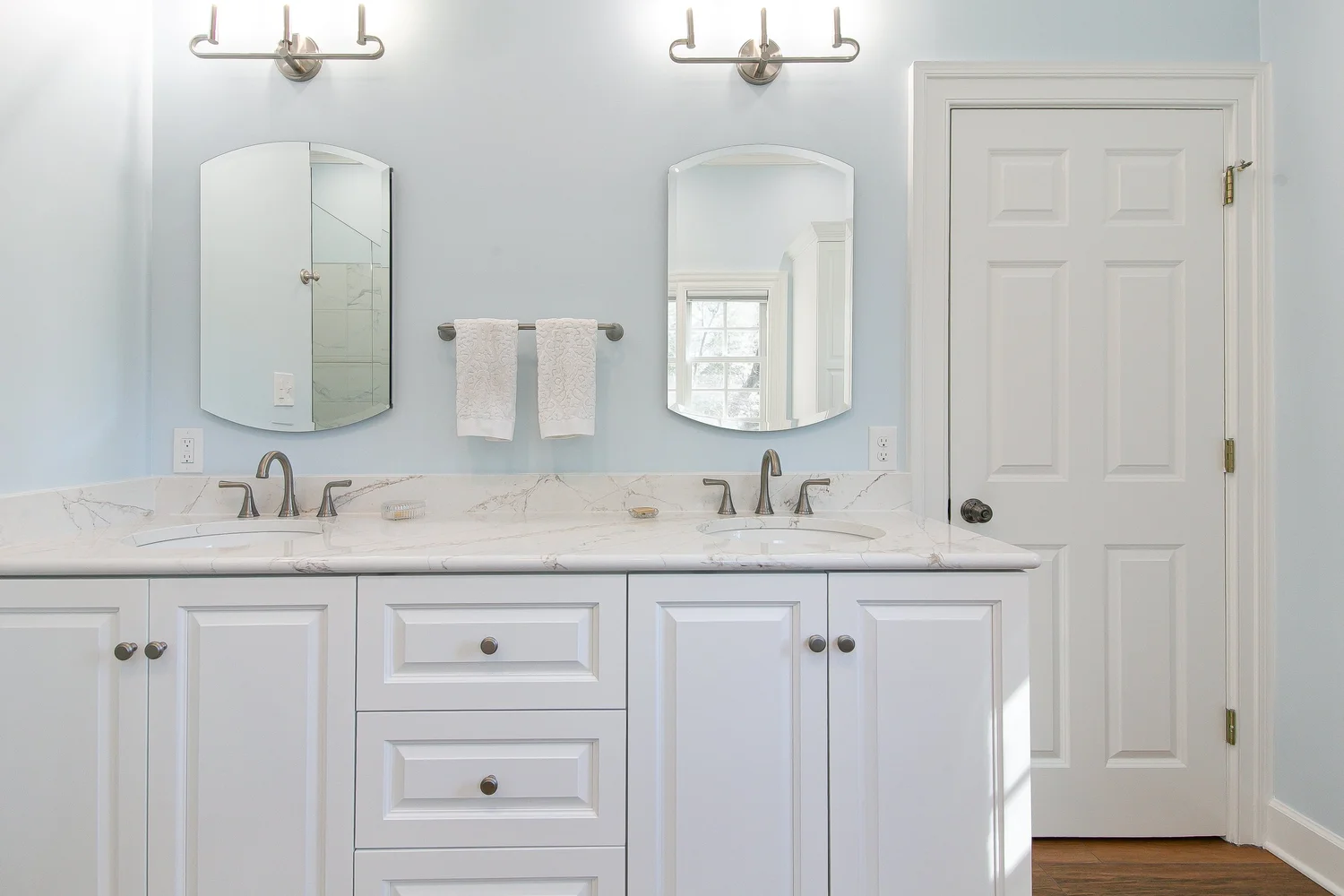 Alternate angle showing the completed construction from Bathroom Remodel — The Cove Williamsburg Virginia by VanFleet Homes