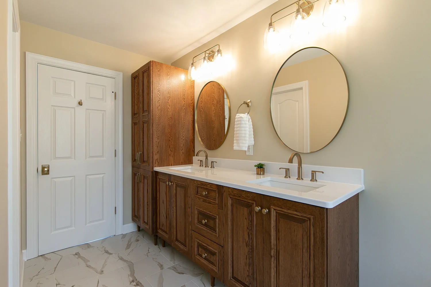 Secondary room perspective with completed details from Bathroom Remodel — Windsor Forest Williamsburg Virginia — Project 1 by VanFleet Homes