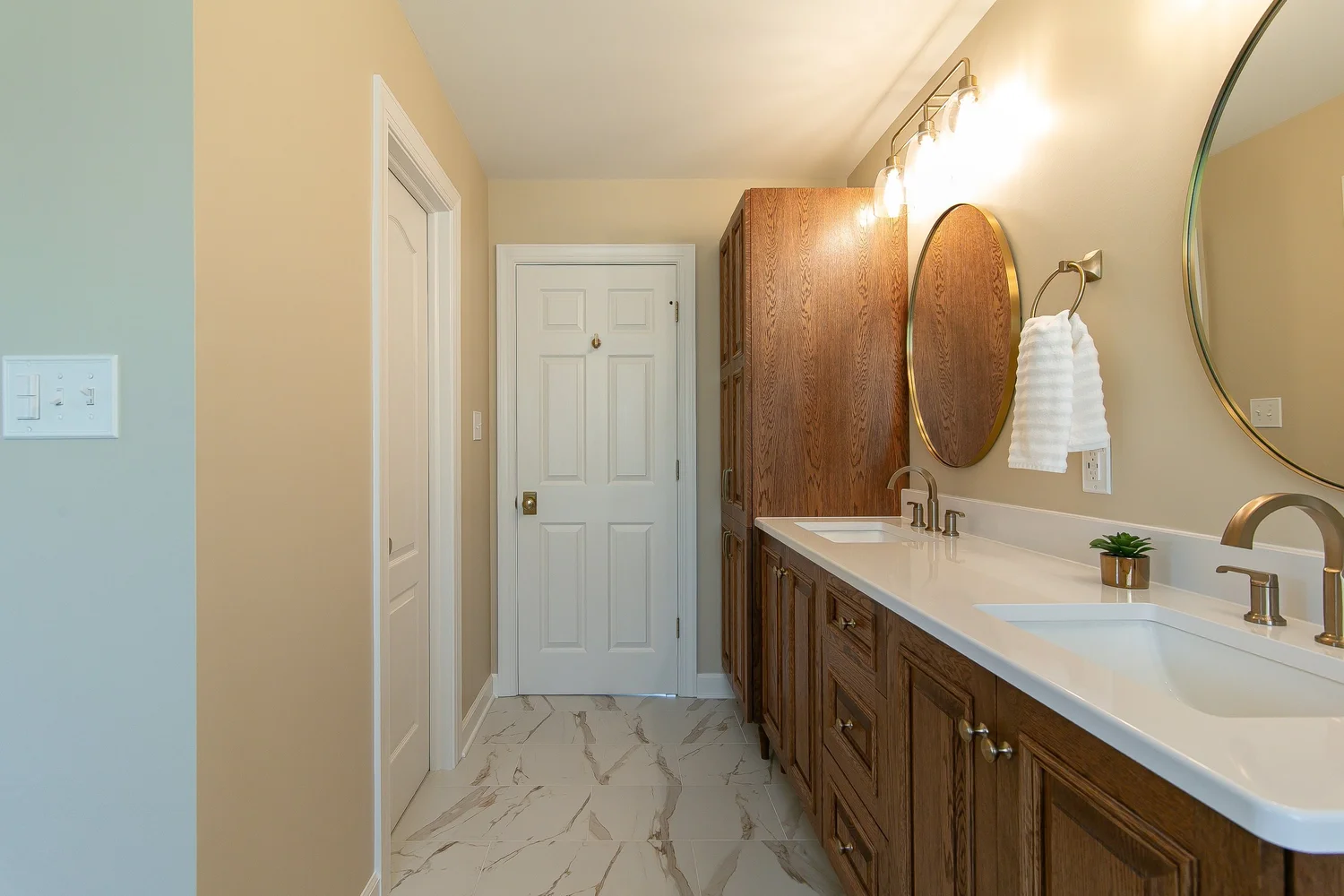 Wide view of the finished room from Bathroom Remodel — Windsor Forest Williamsburg Virginia — Project 1 by VanFleet Homes