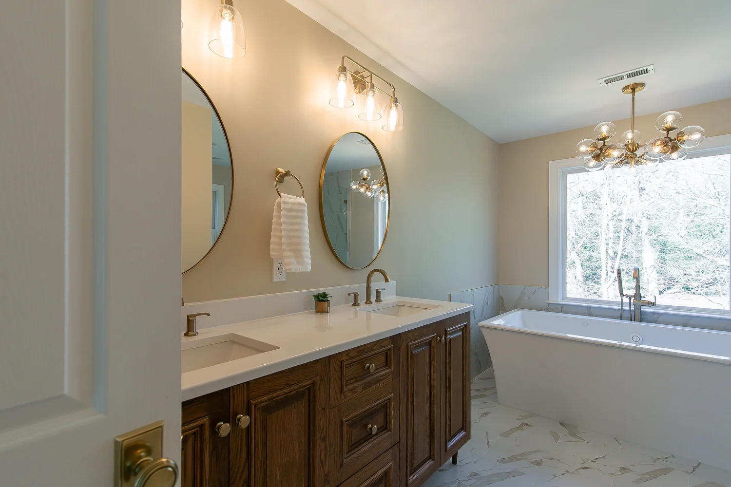 Closer view of the completed surfaces from Bathroom Remodel — Windsor Forest Williamsburg Virginia — Project 1 by VanFleet Homes