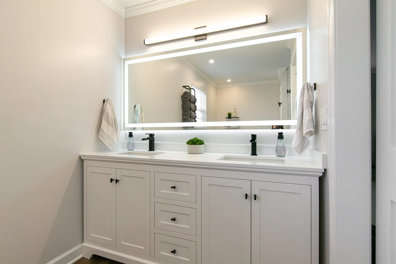 Secondary room perspective with completed details from Bathroom Remodel — Scotts Pond Williamsburg Virginia by VanFleet Homes