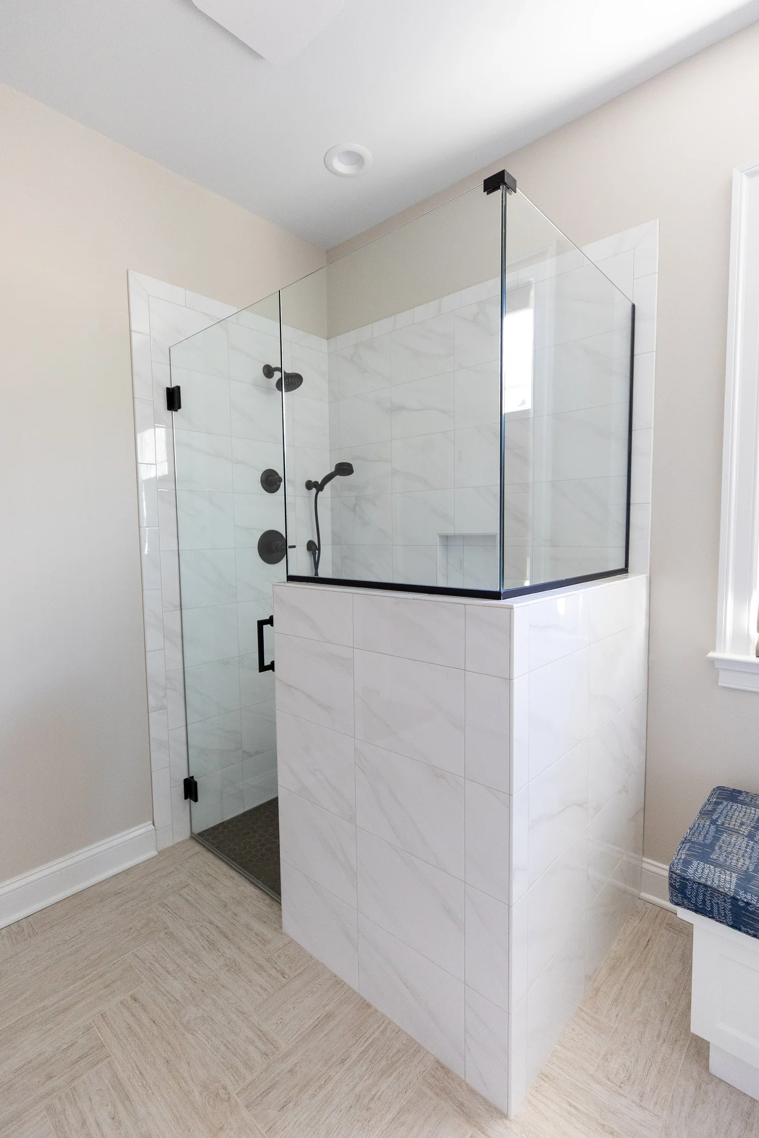 Closer view of the completed surfaces from Bathroom Remodel — Colonial Heritage Williamsburg Virginia by VanFleet Homes