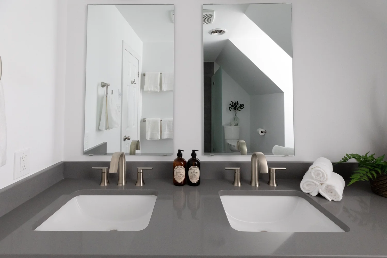 View showing the renovated elements working together from Bathroom Remodel — Queenslake Yorktown Virginia by VanFleet Homes