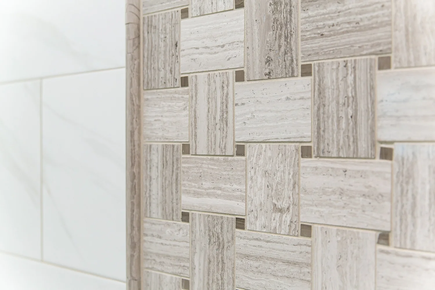 Perspective showing coordinated materials and finishes from Bathroom Remodel — Ford’s Colony Williamsburg Virginia — Project 6 by VanFleet Homes