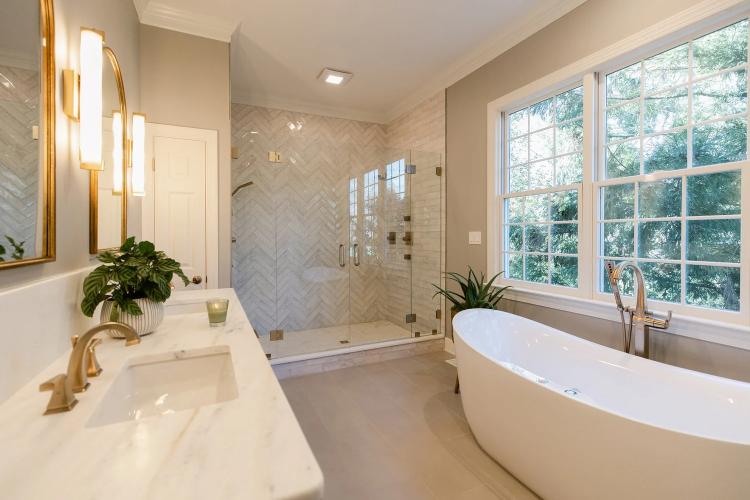 Alternate perspective across the renovated space from Bathroom Remodel — Ford’s Colony Williamsburg Virginia — Project 7 by VanFleet Homes