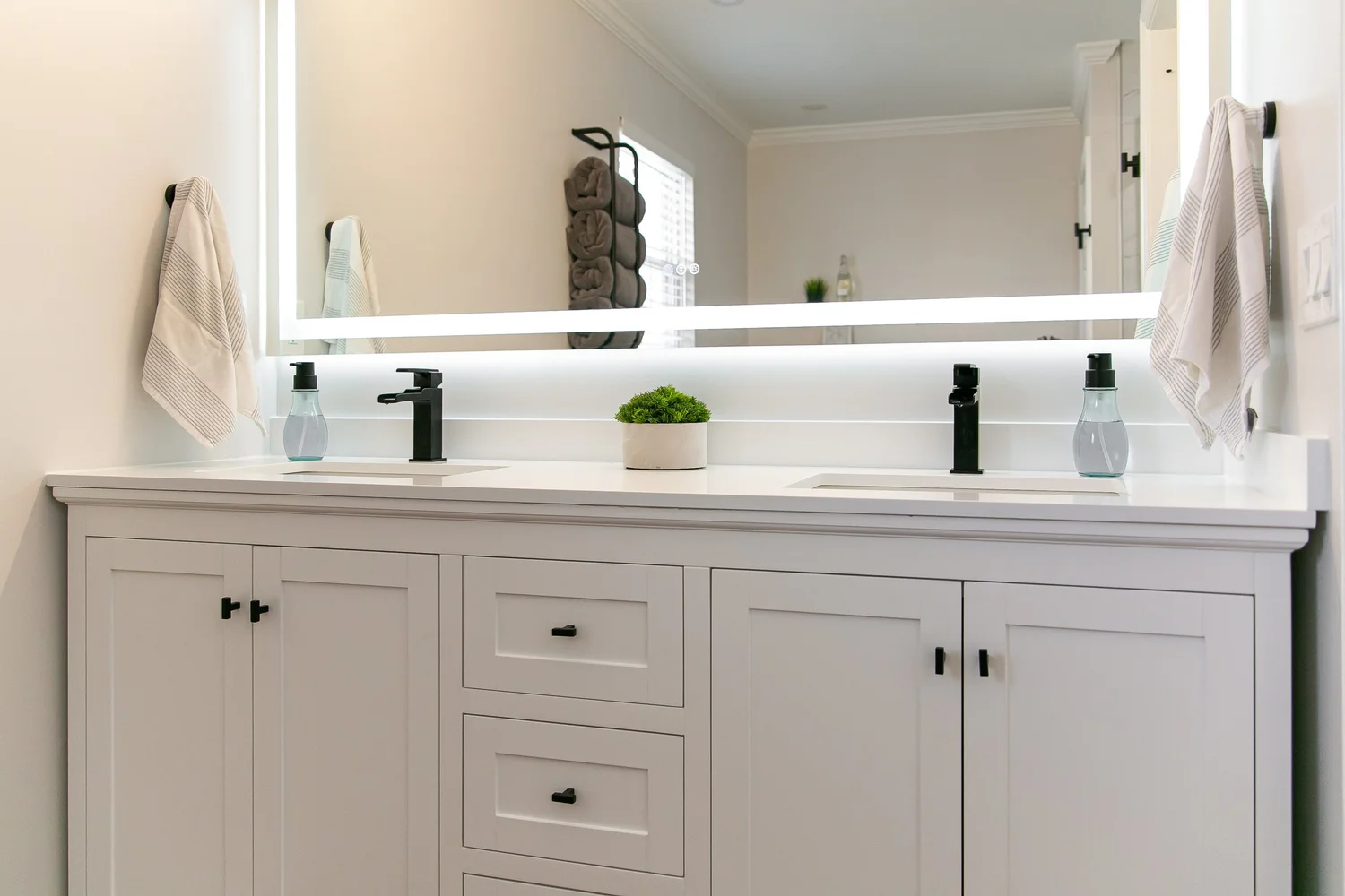 Perspective highlighting the new layout and flow from Bathroom Remodel — Scotts Pond Williamsburg Virginia by VanFleet Homes