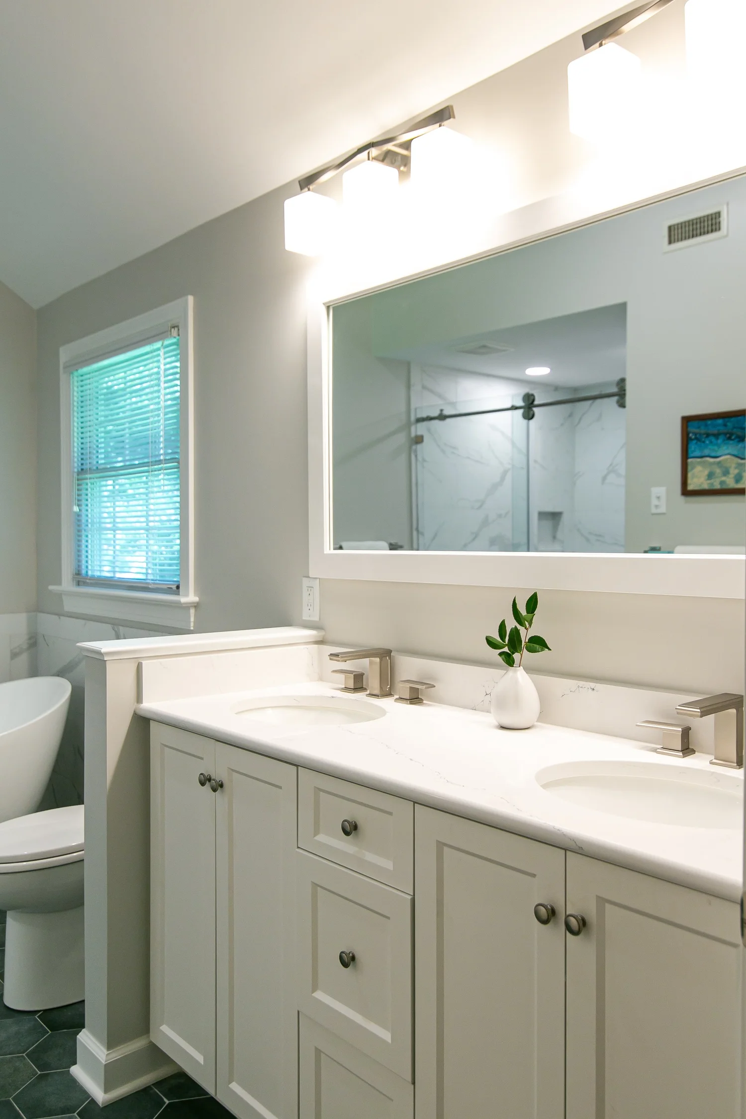 Closer perspective on the finish work from Bathroom Remodel — Powhatan Williamsburg Virginia by VanFleet Homes