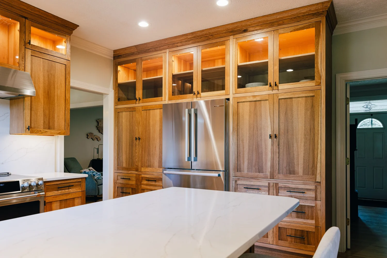 Perspective highlighting the new layout and flow from Kitchen Remodel — Kiln Creek Yorktown Virginia by VanFleet Homes