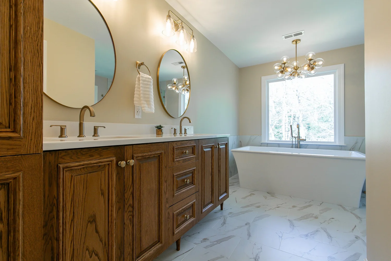 Final gallery view of the finished space from Bathroom Remodel — Windsor Forest Williamsburg Virginia — Project 1 by VanFleet Homes