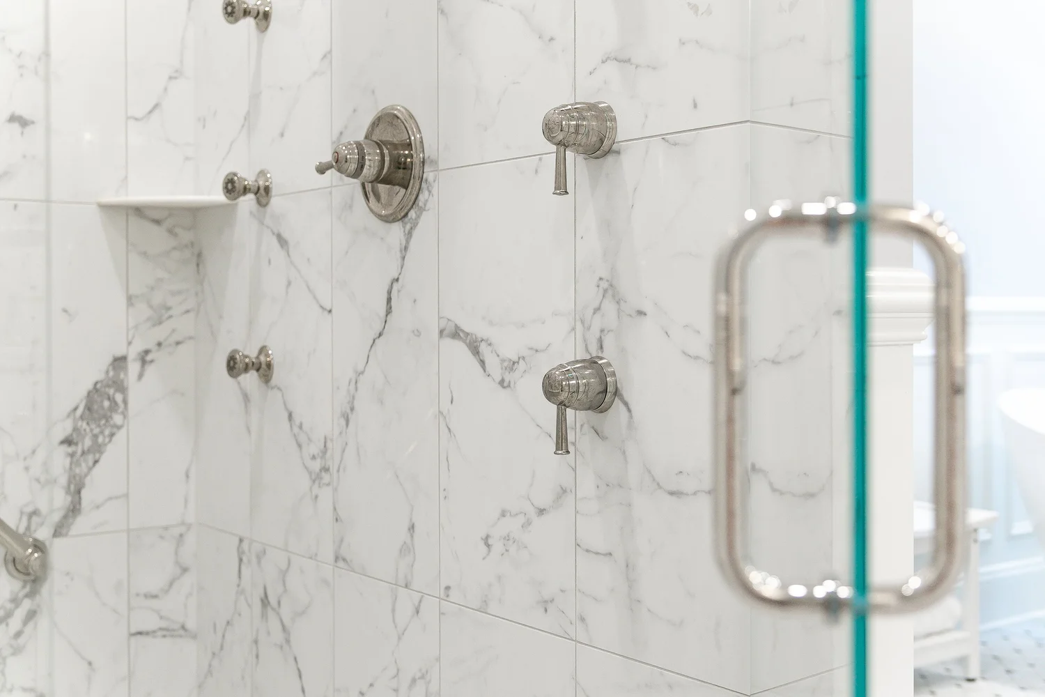 Perspective highlighting the new layout and flow from Bathroom Remodel — Ford’s Colony Williamsburg Virginia — Project 2 by VanFleet Homes