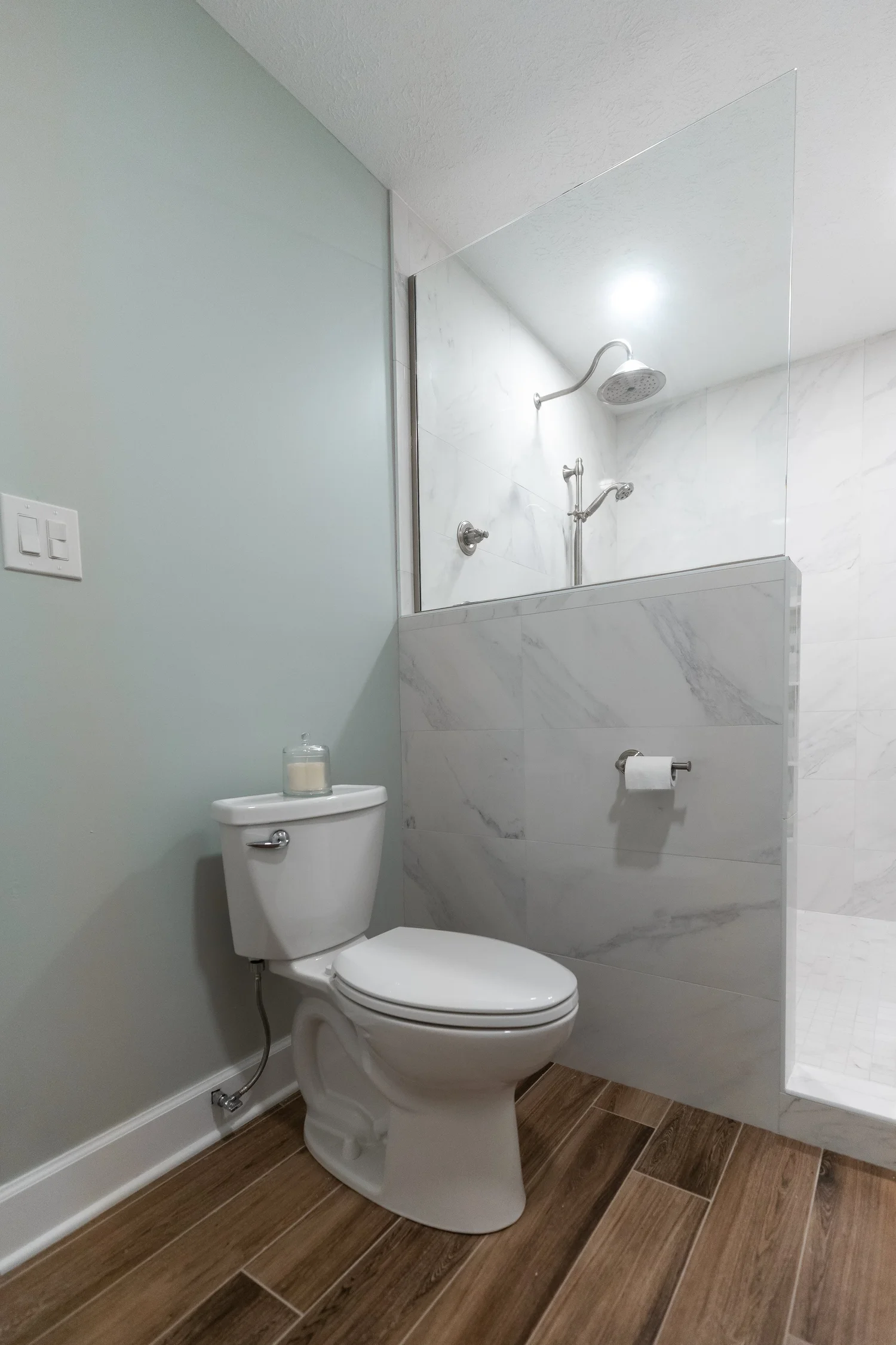 Perspective showing coordinated materials and finishes from Bathroom Remodel — Kiln Creek Yorktown Virginia — Project 2 by VanFleet Homes