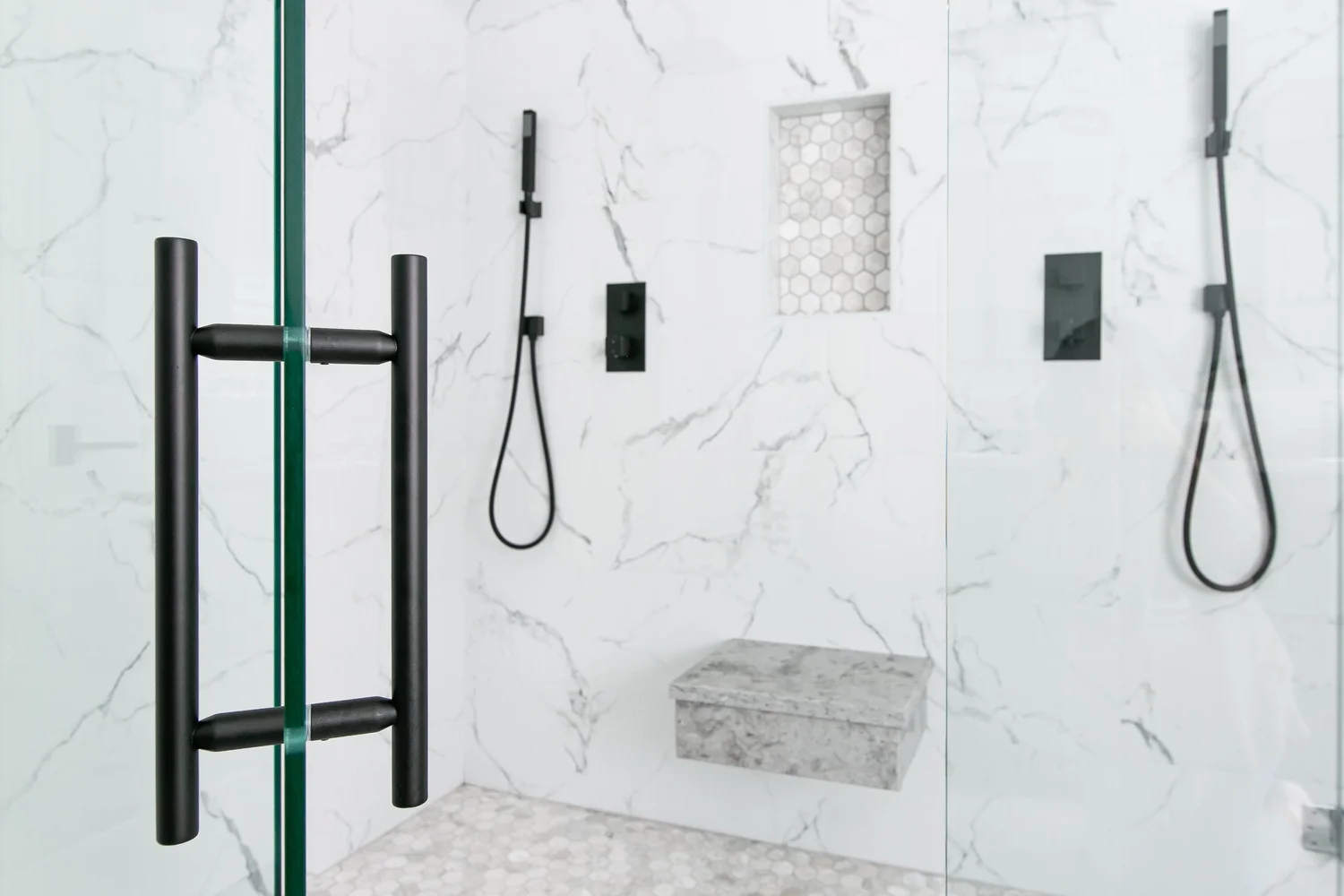 Detail-focused view of the completed remodel from Bathroom Remodel — Greensprings West Williamsburg Virginia — Project 1 by VanFleet Homes