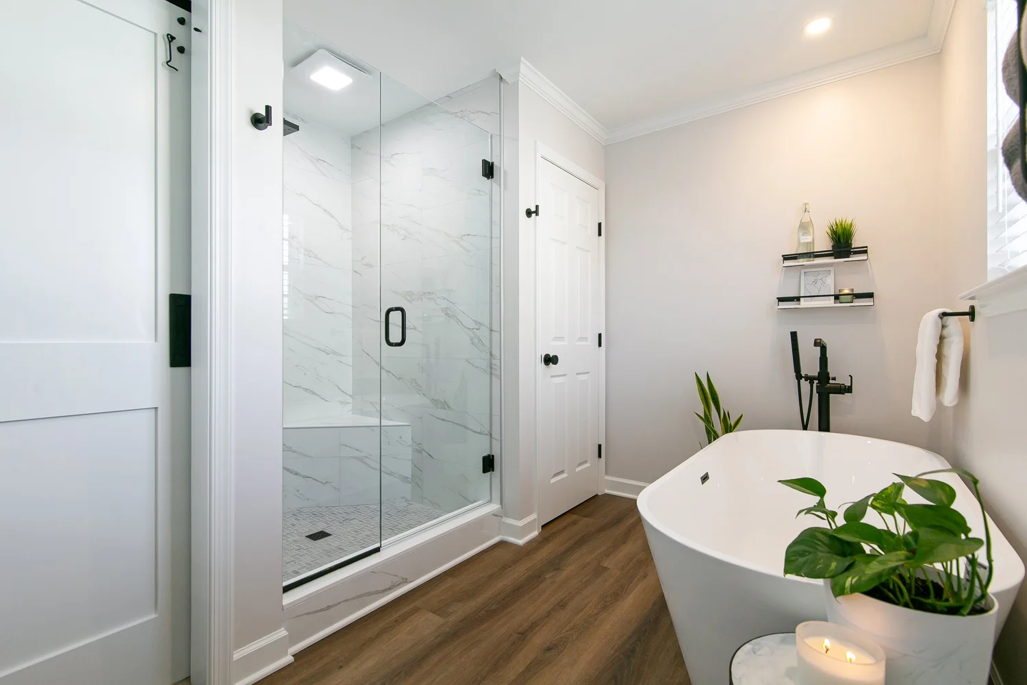 Featured overview of the completed space from Bathroom Remodel — Scotts Pond Williamsburg Virginia by VanFleet Homes