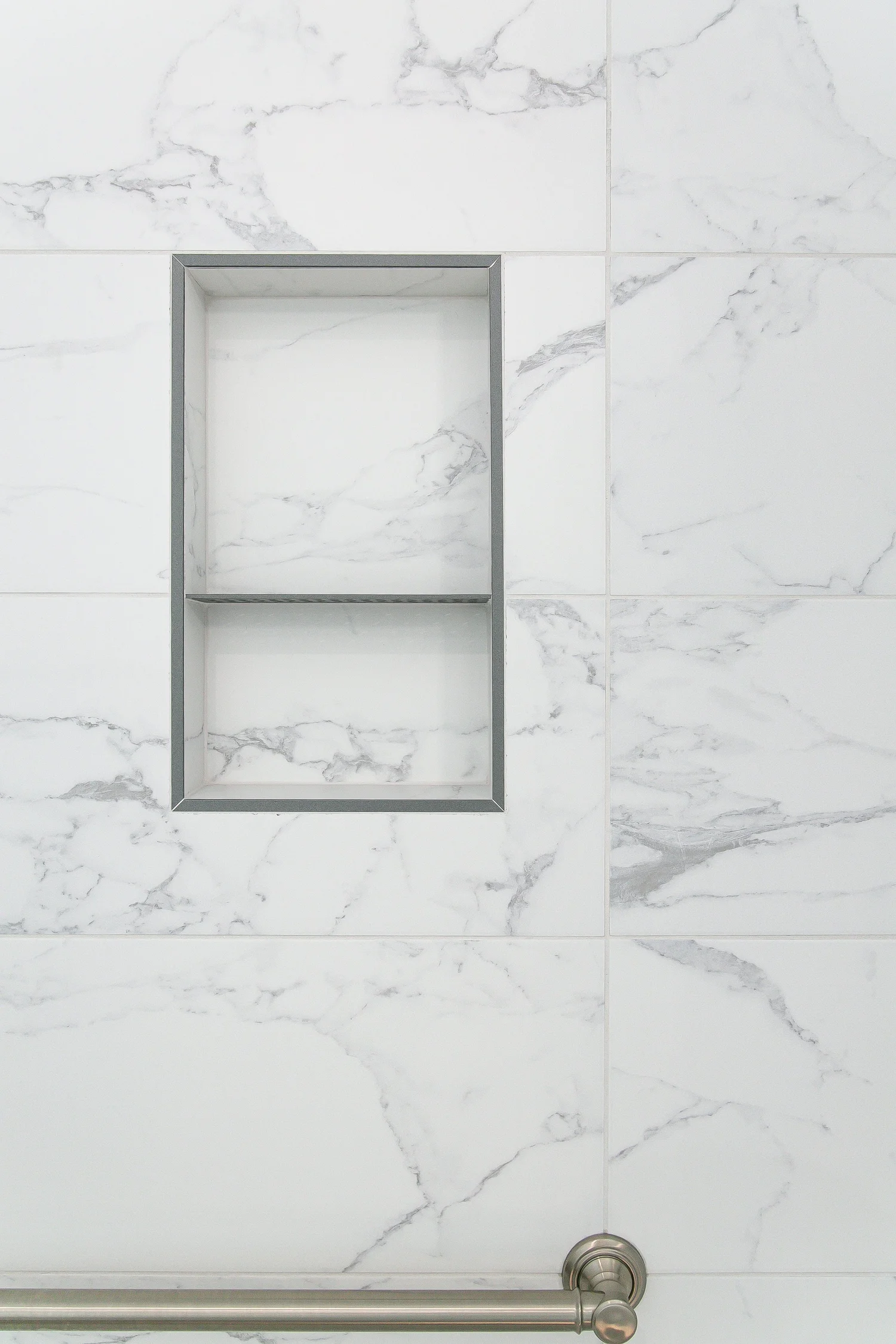 Closer view of the completed surfaces from Bathroom Remodel — The Cove Williamsburg Virginia by VanFleet Homes