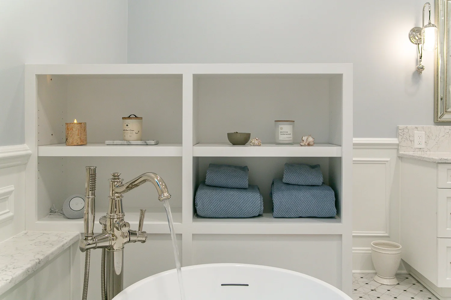 View showing the renovated elements working together from Bathroom Remodel — Ford’s Colony Williamsburg Virginia — Project 2 by VanFleet Homes