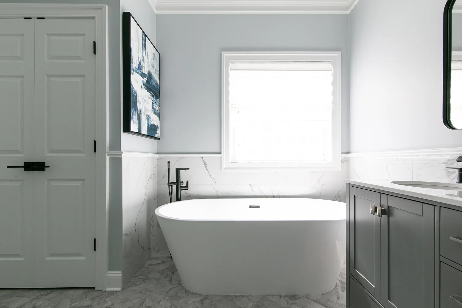 Secondary room perspective with completed details from Bathroom Remodel — Greensprings West Williamsburg Virginia — Project 1 by VanFleet Homes