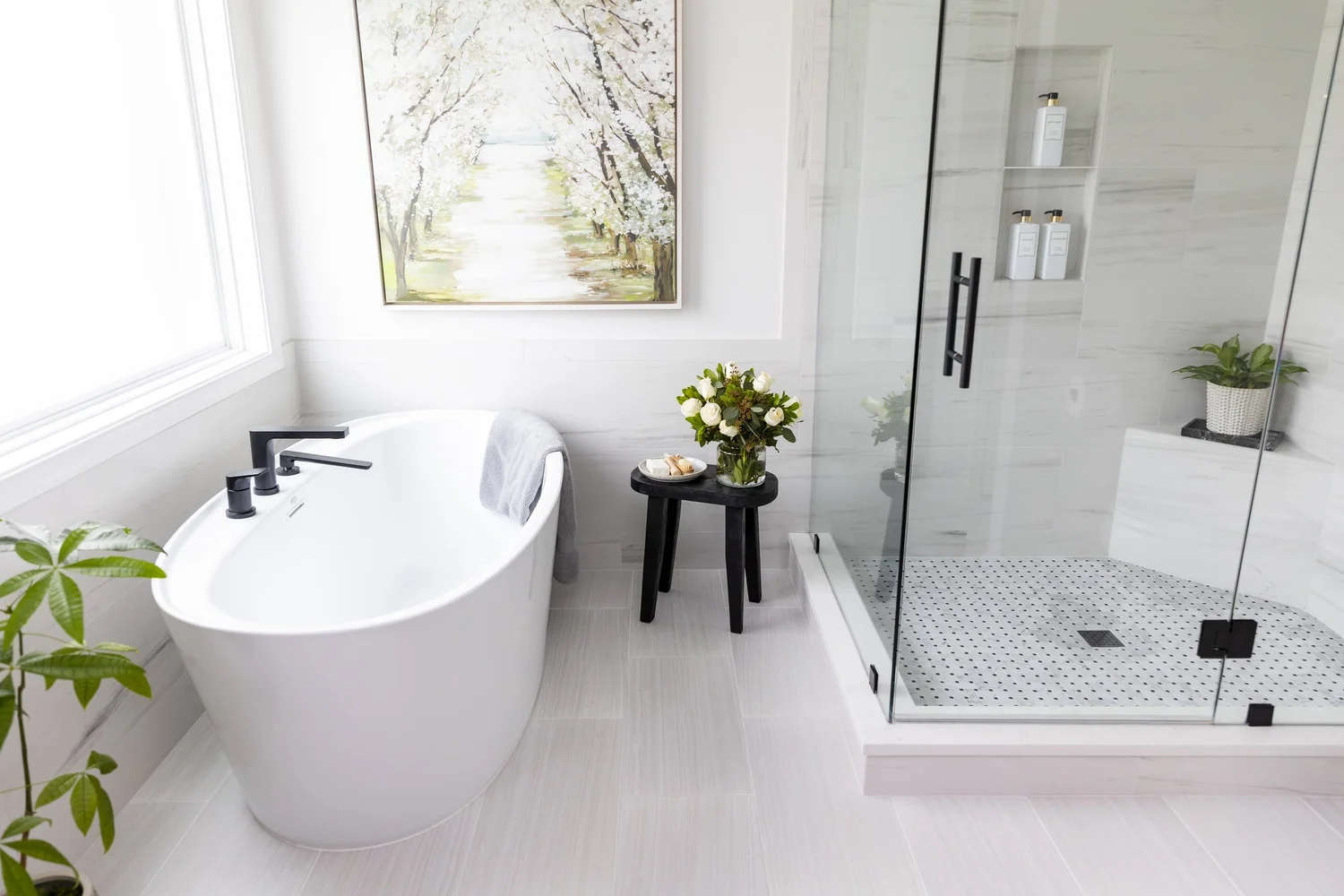 Perspective highlighting the new layout and flow from Bathroom Remodel — Seaford Virginia by VanFleet Homes