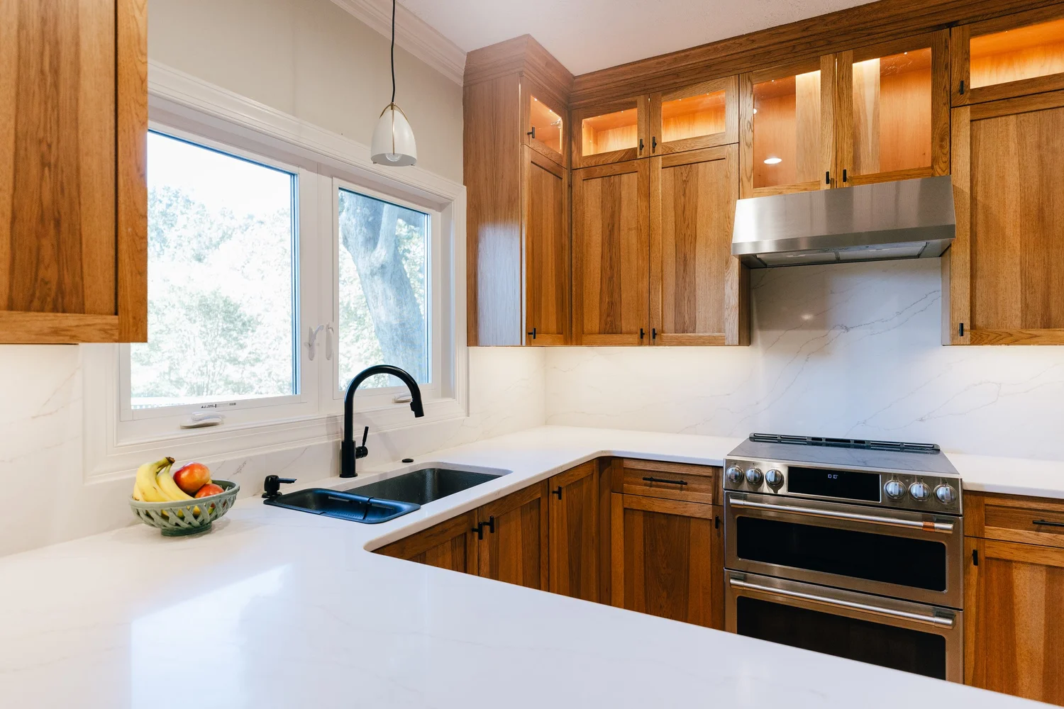 Perspective showing coordinated materials and finishes from Kitchen Remodel — Kiln Creek Yorktown Virginia by VanFleet Homes